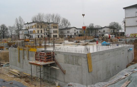 Baufortschritt des Erweiterungsbaus des Technologie- und Gründerzentrums (TGZ III) vom 29.3.2005